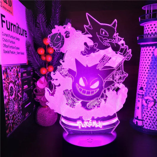 Gengar 3D LED  Color Changing Night Light